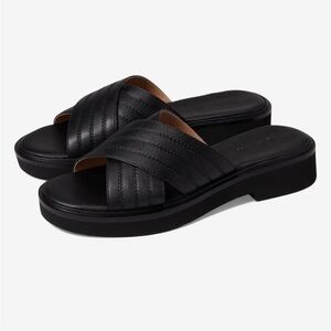 Madewell Pieced Crisscross Leather Slides
